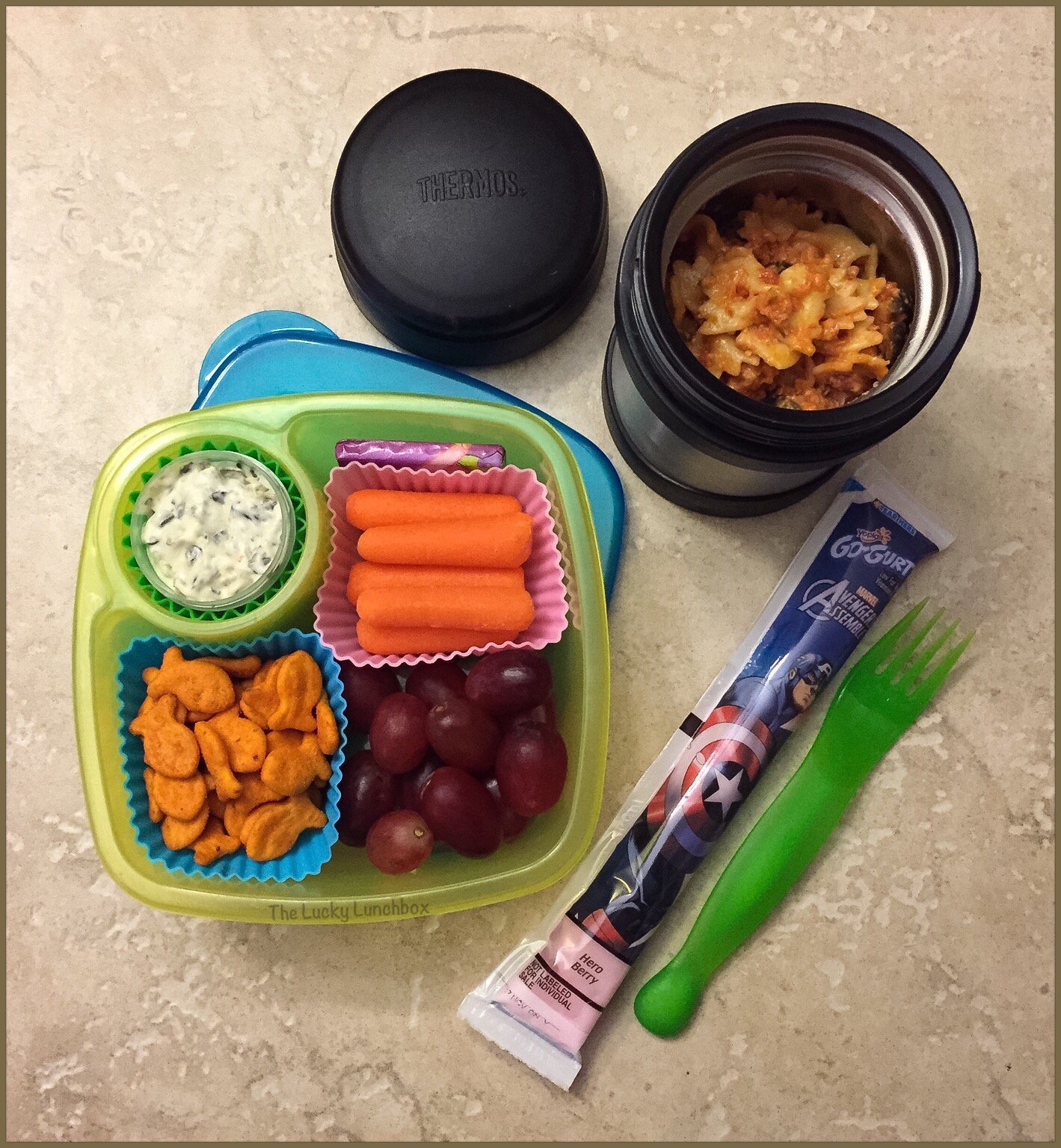 The Lucky Lunchbox: Pizza pasta in a Thermos.