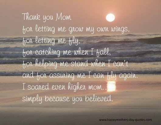 nice thank you mom quotes from daughter for mother s day 2015