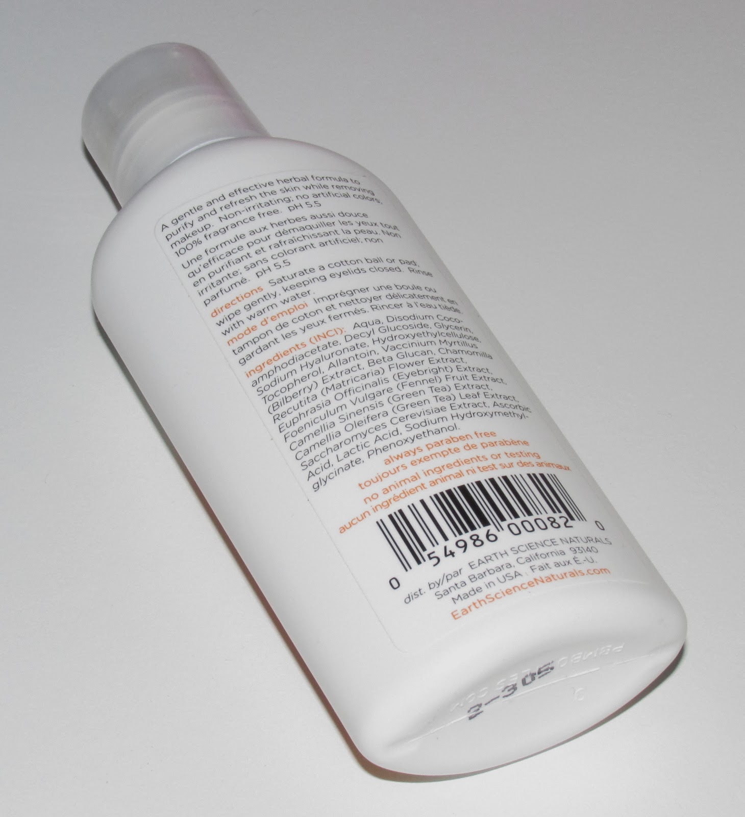 earth science makeup remover