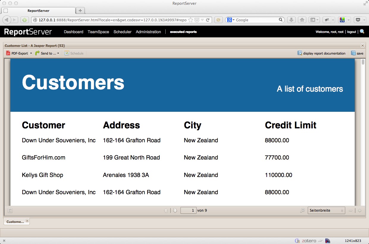 Jasper Reports - Anciens Et Réunions