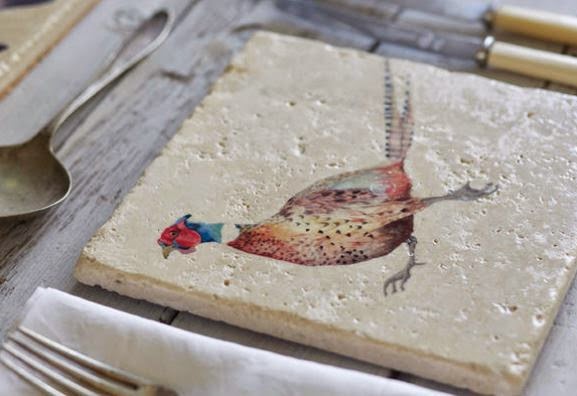 pheasant coaster by katy-may designs