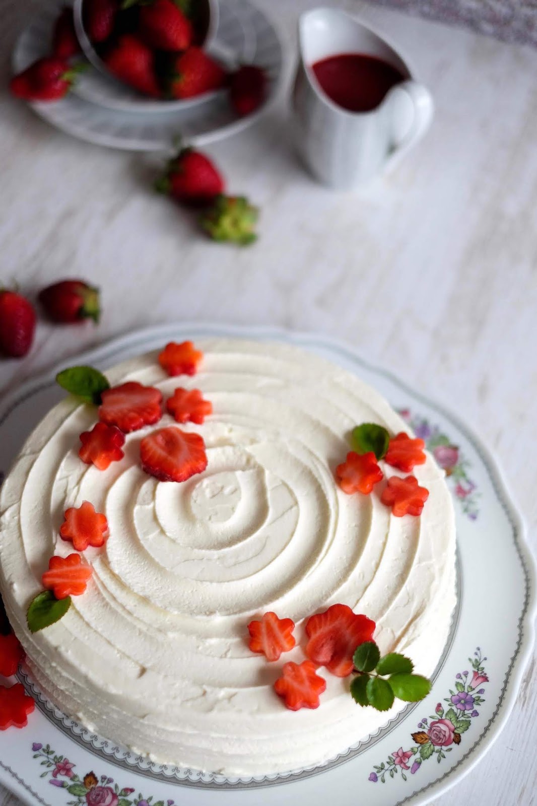 American Cheesecake mit Erdbeersauce Marion's Kaffeeklatsch