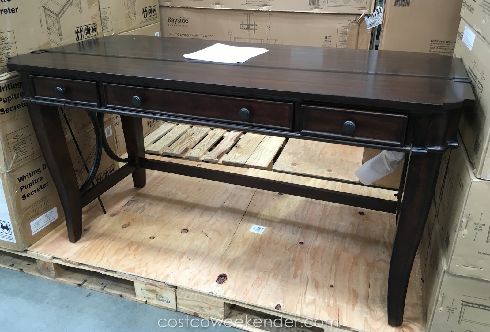 Bayside Furnishings Writing Desk Costco Weekender Bayside Furnishings Writing Desk Great For Any Home Office