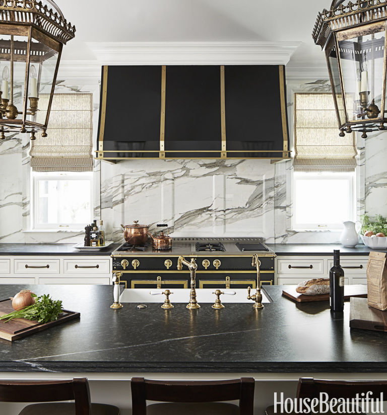 Kitchens with Black Stoves and Ranges