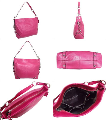 komeng bargains: Coach Leather Carly Shoulder Bag Tote Pink 15251