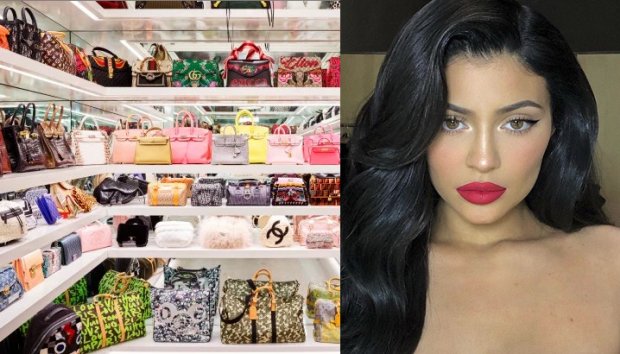 Kylie Jenner muestra uno el tesoro que tiene en bolsos en revista