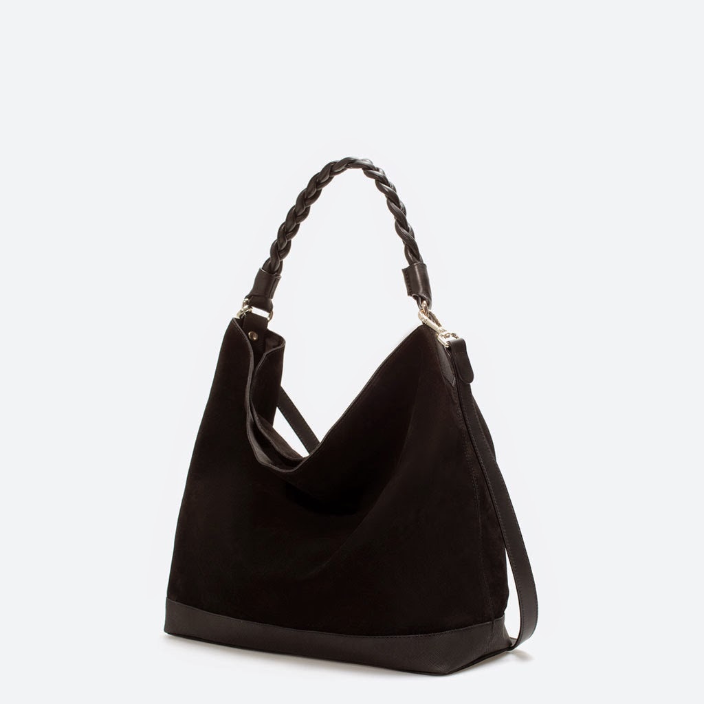 zara tote bag with braided handle