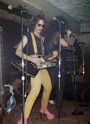 Twisted Sister on stage at Speaks February 1978 in Island Park, Long Island, New York