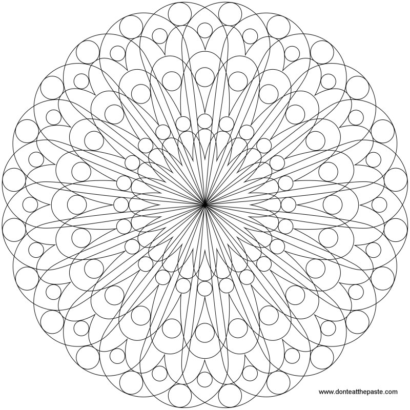 Don39t Eat the Paste A new mandala to color