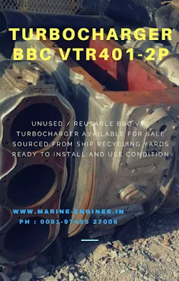 used, unused, Turbocharger, Turboz, BBC VTR 401-2P, ship machine, recondition, for sale, supplier, available, in stock