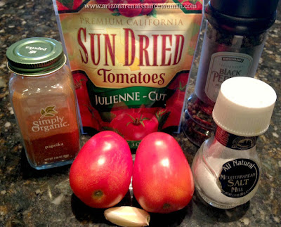 Ingredients for Tomato Relish for Potato Chip Crusted Tilapia Tacos