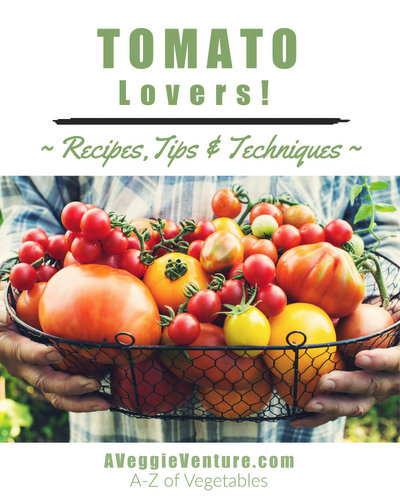 Tired of the same-old sliced tomatoes? Find new inspiration in this collection of seasonal Tomato Recipes ♥ AVeggieVenture.com, savory to sweet, salad to soup, sides to sandwiches, breakfast to dinner. Many Weight Watchers, vegan, gluten-free, low-carb, paleo, whole30 recipes.