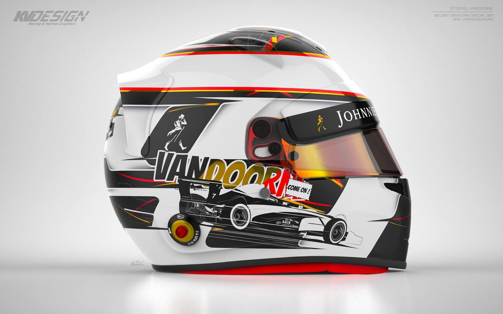Racing Helmets Garage Bell HP7 S.Vandoorne SPA 2017 by KV Design