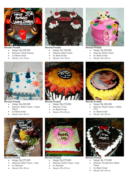 Toko Kue Online Karawang: Gallery dan Daftar Harga Kue Ulang Tahun Toko