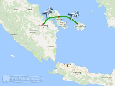 Penerbangan Belitung-Bangka-Palembang