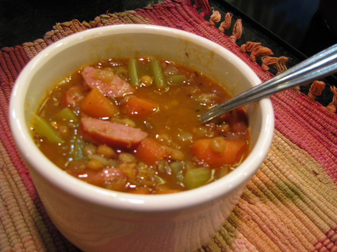 Kitchen Tapestry Lentil Soup with Kielbasa
