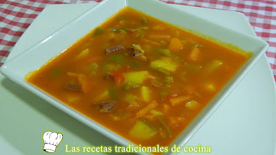 Receta fácil de sopa campera de verduras