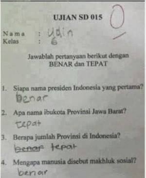 awaban Soal yang Kocak Ini Bisa Bikin Kamu Ngakak awaban Soal yang Kocak Ini Bisa Bikin Kamu Ngakak