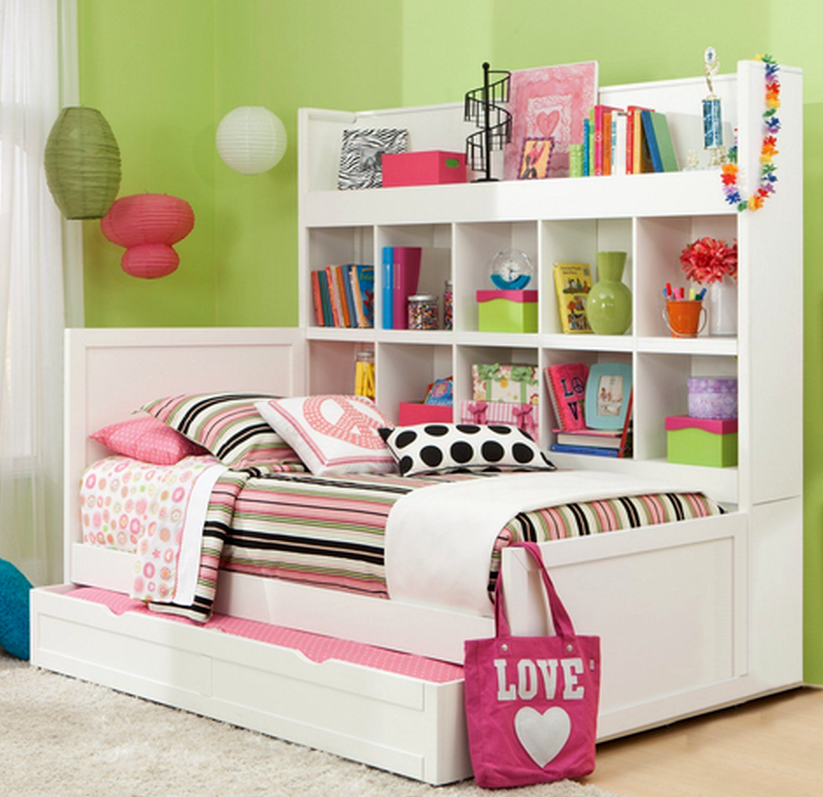 kids bookshelf bed