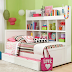 Modern Kids Bookcase Platform Beds With Storage