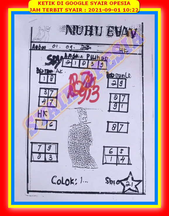 Syair Sgp Hari Ini Rabu 1 September 2021 Opesia Official