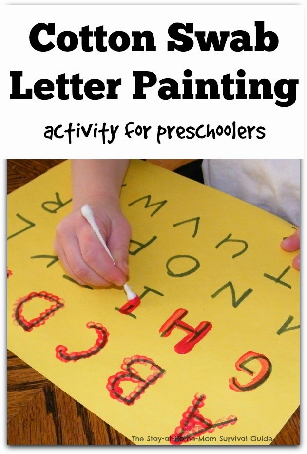 Learning to Write the Alphabet with Cotton Swab Painting The Stayat