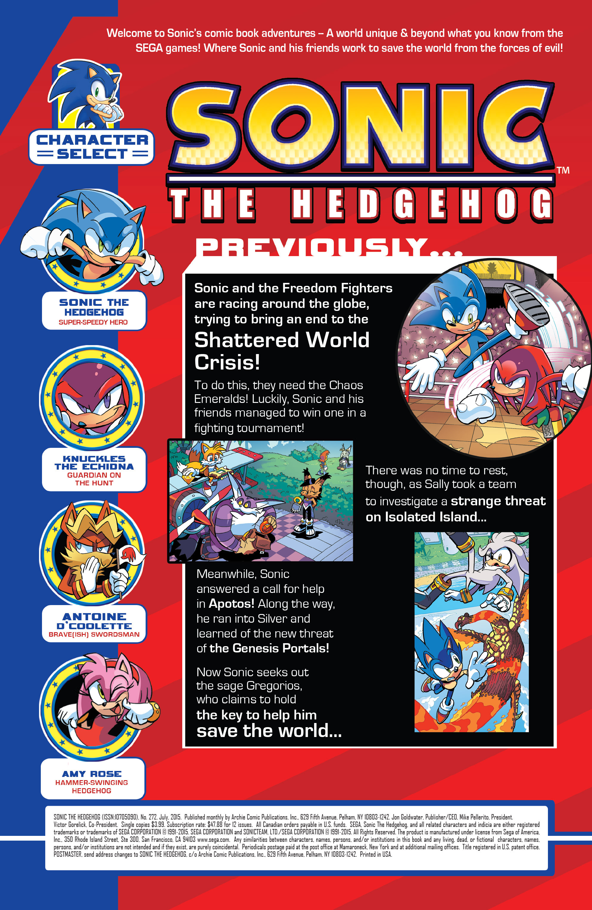 Read online Sonic The Hedgehog comic -  Issue #272 - 2