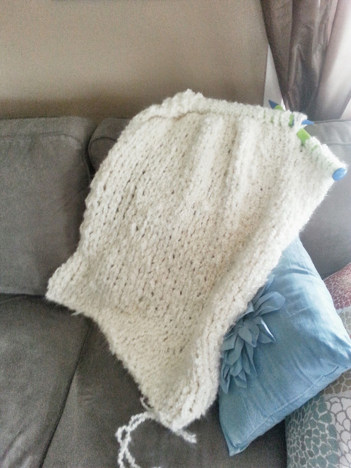 sweet aimees knit pickin: Chunky cozy knit throw