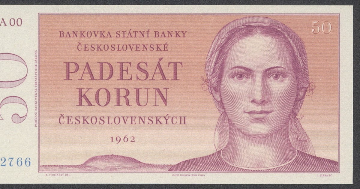 Czechoslovakia banknotes 50 Czech Korun banknote of 1962World