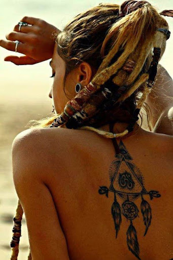 Dreamcatcher tatuagens nas costas