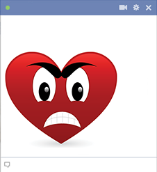 Angry heart Facebook emoticon