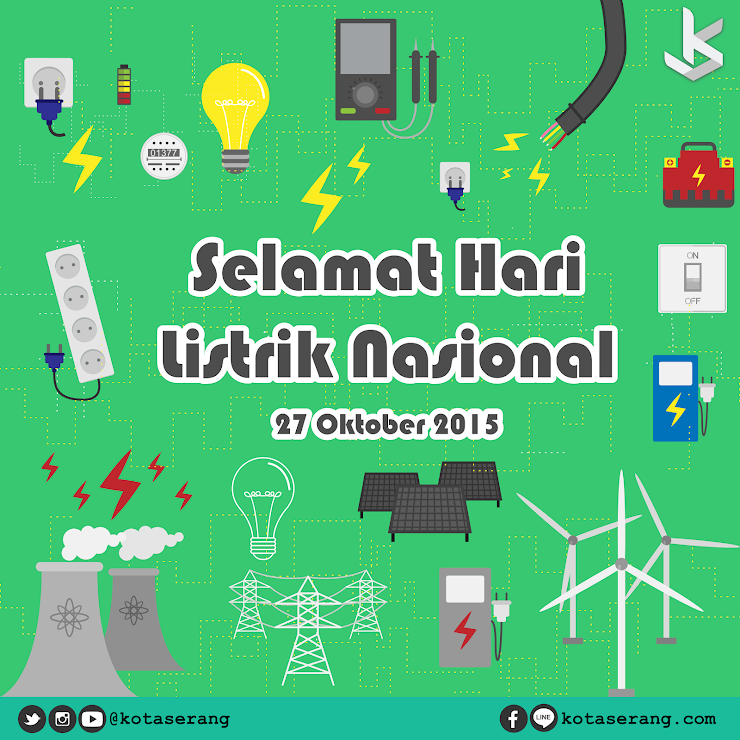 Gambar Vector - Gambar Peringatan Hari listrik nasional 27 Oktober 2015