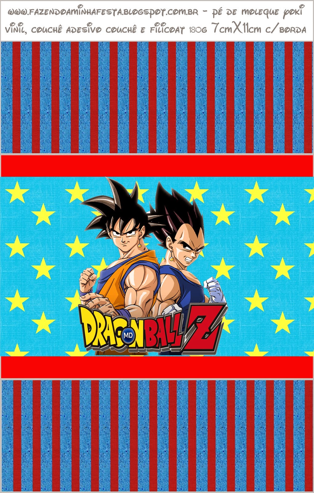 Dragon Ball Z Etiquetas para Candy Bar para Imprimir Gratis. Oh My