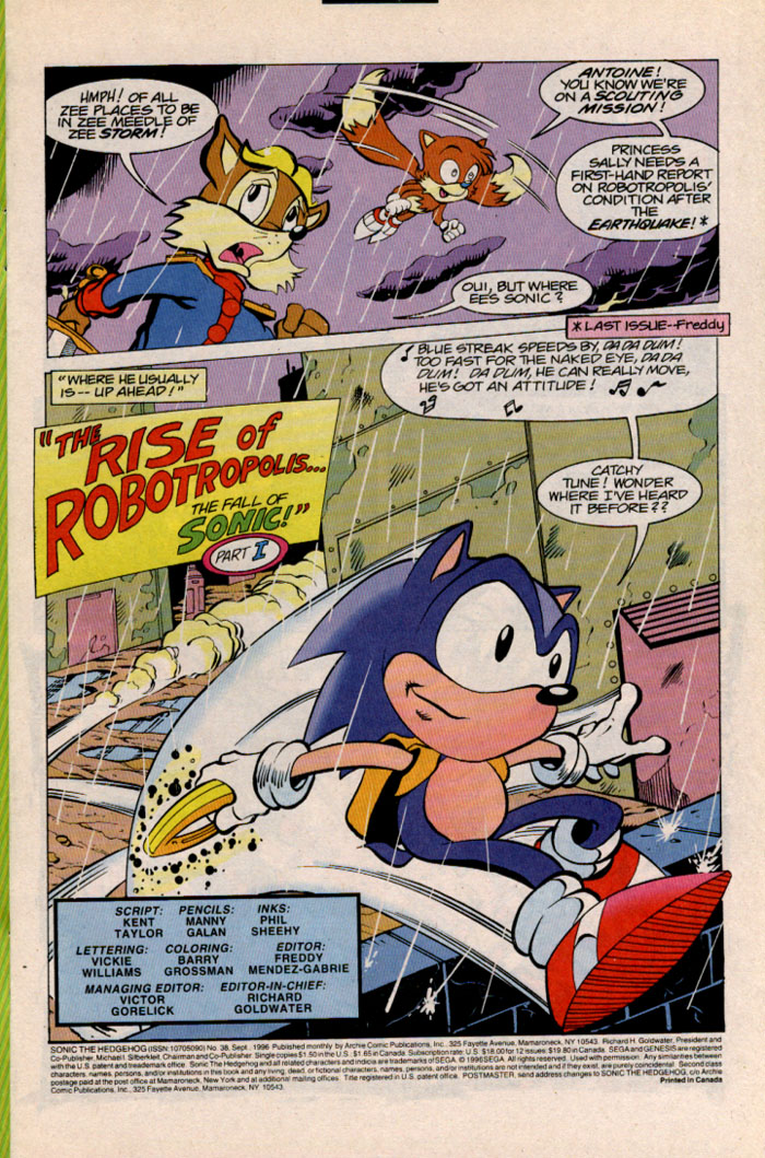 Sonic The Hedgehog (1993) issue 38 - Page 2