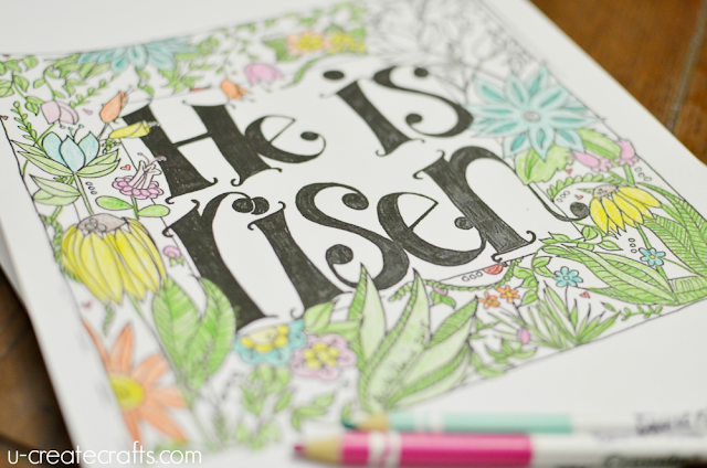 He is Risen Easter coloring page