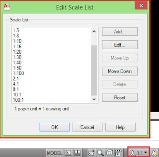 Skala pada layout autocad