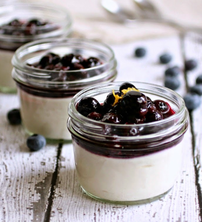 Hungry Couple Goat Cheese Mousse with Blueberry Compote