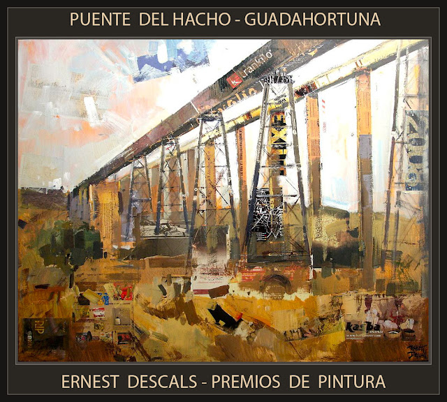 PUENTE DE  EL HACHO-PINTURA-GUADAHORTUNA-GRANADA-ESPAÑA-PAISAJES-PREMIOS-CONCURSOS-PINTOR-ERNEST DESCALS