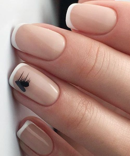 Fαshiση Gαlαxy 98 ☯ simple white nail tip arts nail art ideas