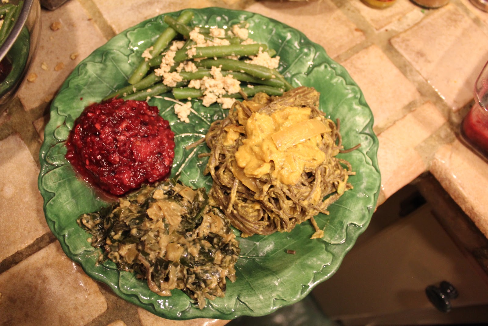 Alabama Strawberry Massacre Thanksgiving eats, green beans, collards