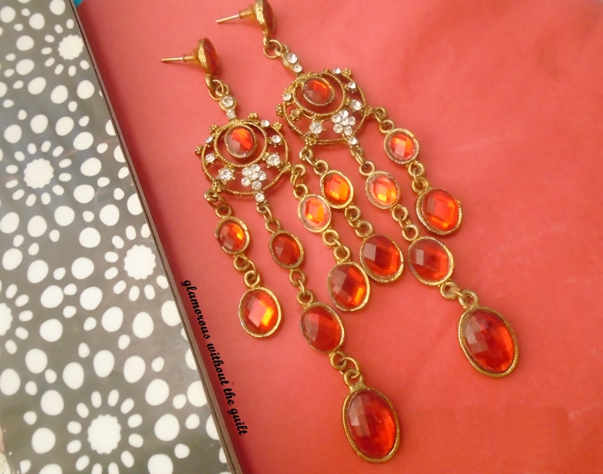 Long Red Earrings