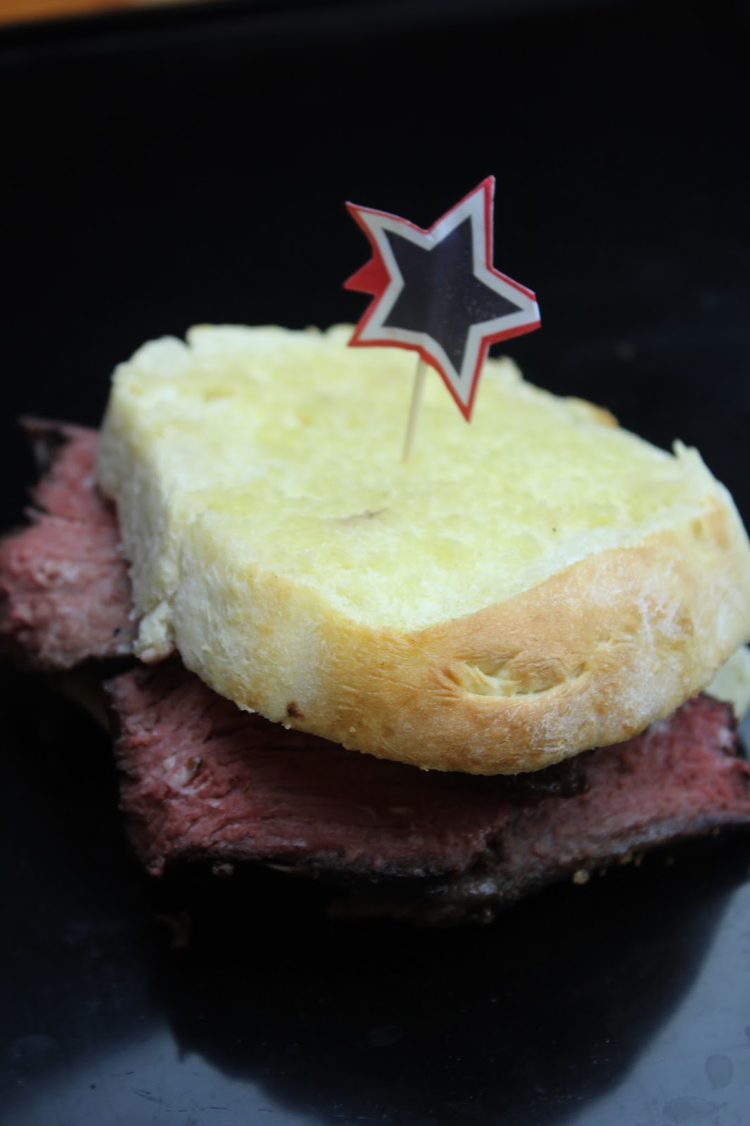 Rosevine Cottage Girls Smoked Roast Beef on Toasted Bread