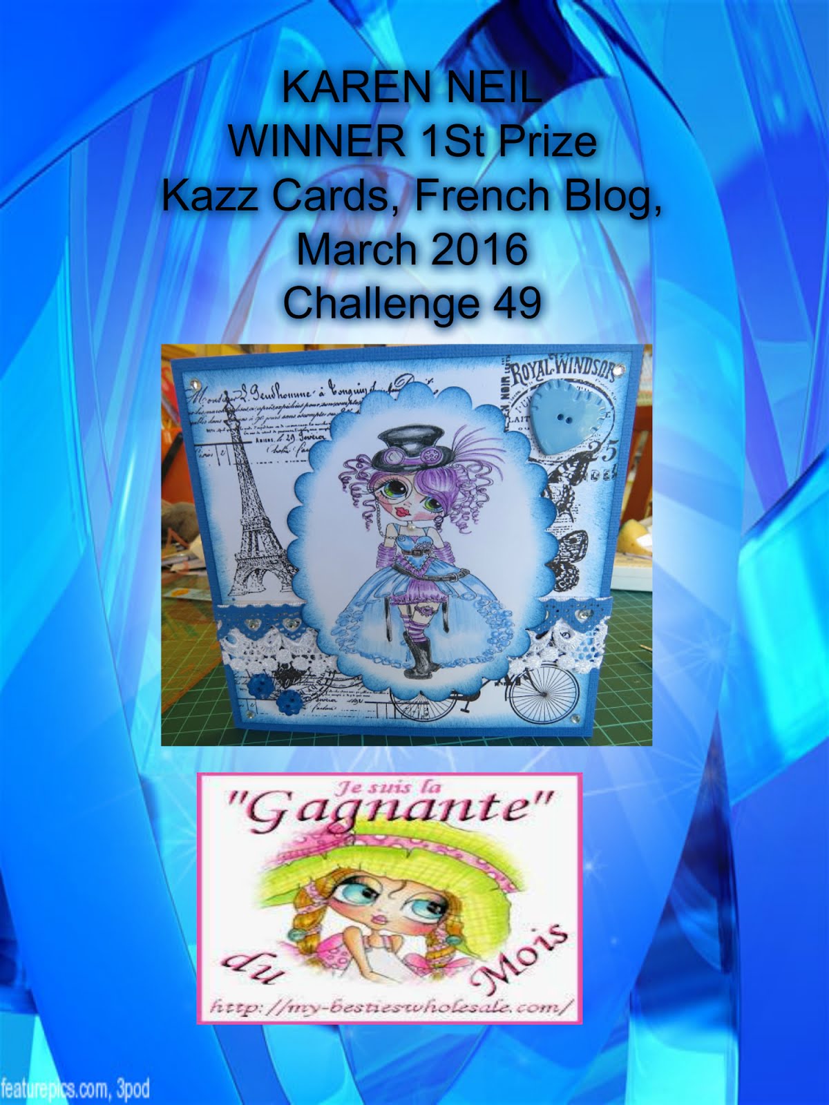 1st Prize Winner, Kazz Cards