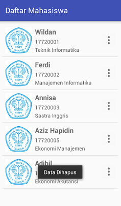 Screenshot2 Delete Data dari Database Screenshot2 Delete Data dari Database