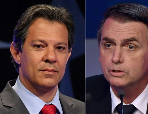  nova pesquisa Ibope para presidente, votos válidos: Bolsonaro, 54%; Haddad, 46%