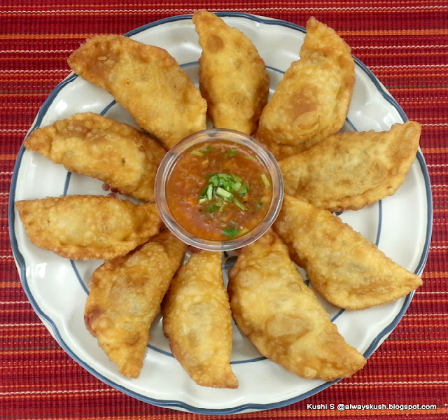 FRIED POTATO SPINACH MOMOS - Cook with Kushi