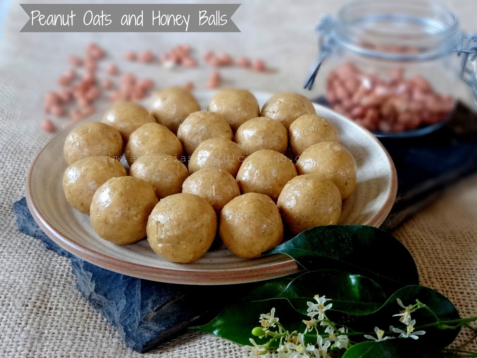Ambrosia: Peanut Oats And Honey Laddu (Gluten free and Sugar free)
