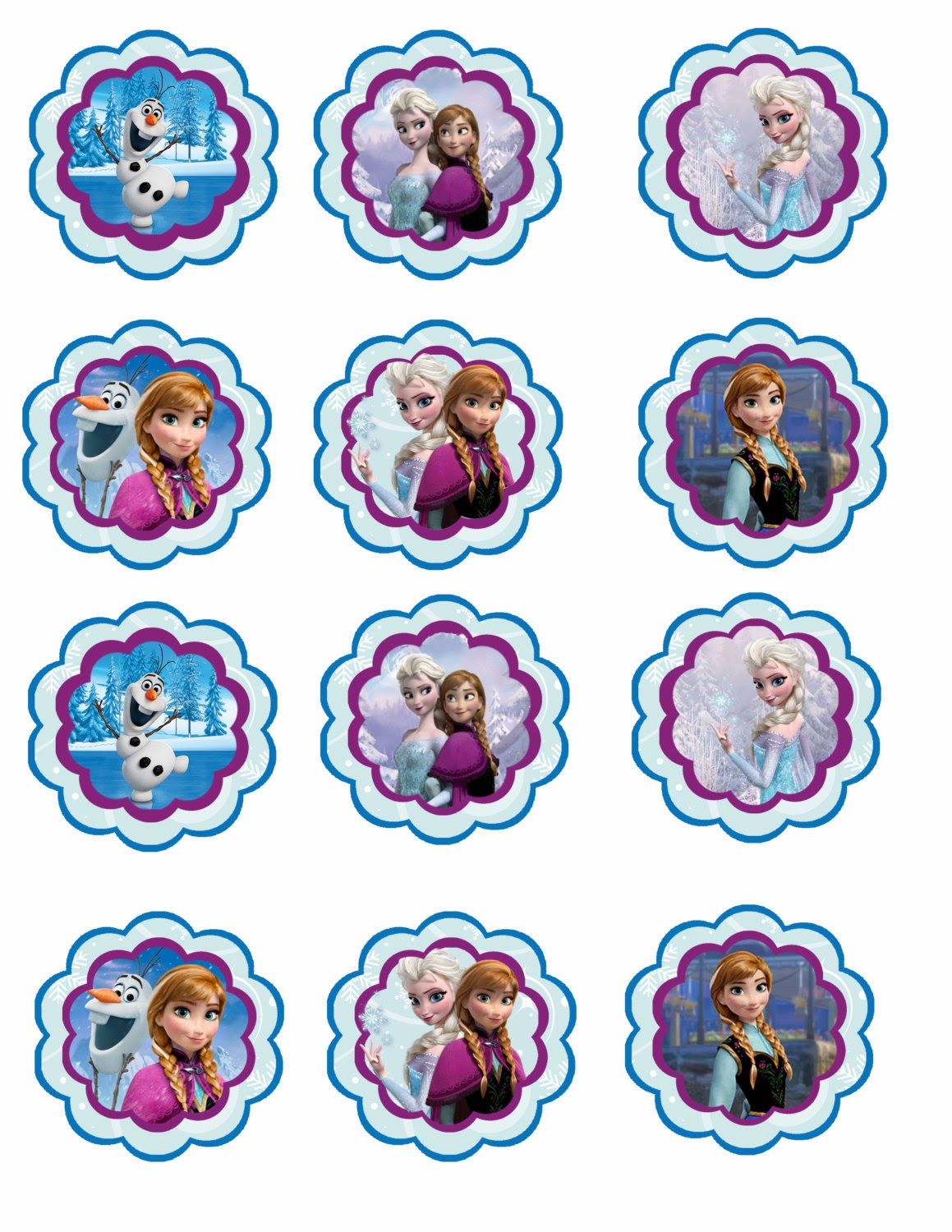 no pagado Mucho Elocuente Frozen: Toppers para Imprimir Gratis. - Ideas y material gratis para  fiestas y celebraciones Oh My Fiesta!