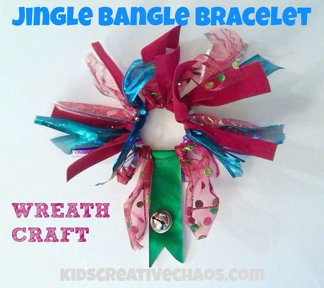 Preschool Bracelet Wreath Craft Jingle Bangle Bracelet Wreath Adventures of Kids Creative Chaos