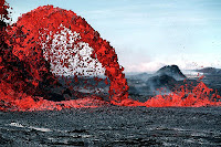 Dramatic Flow of  Lava in Hawaii